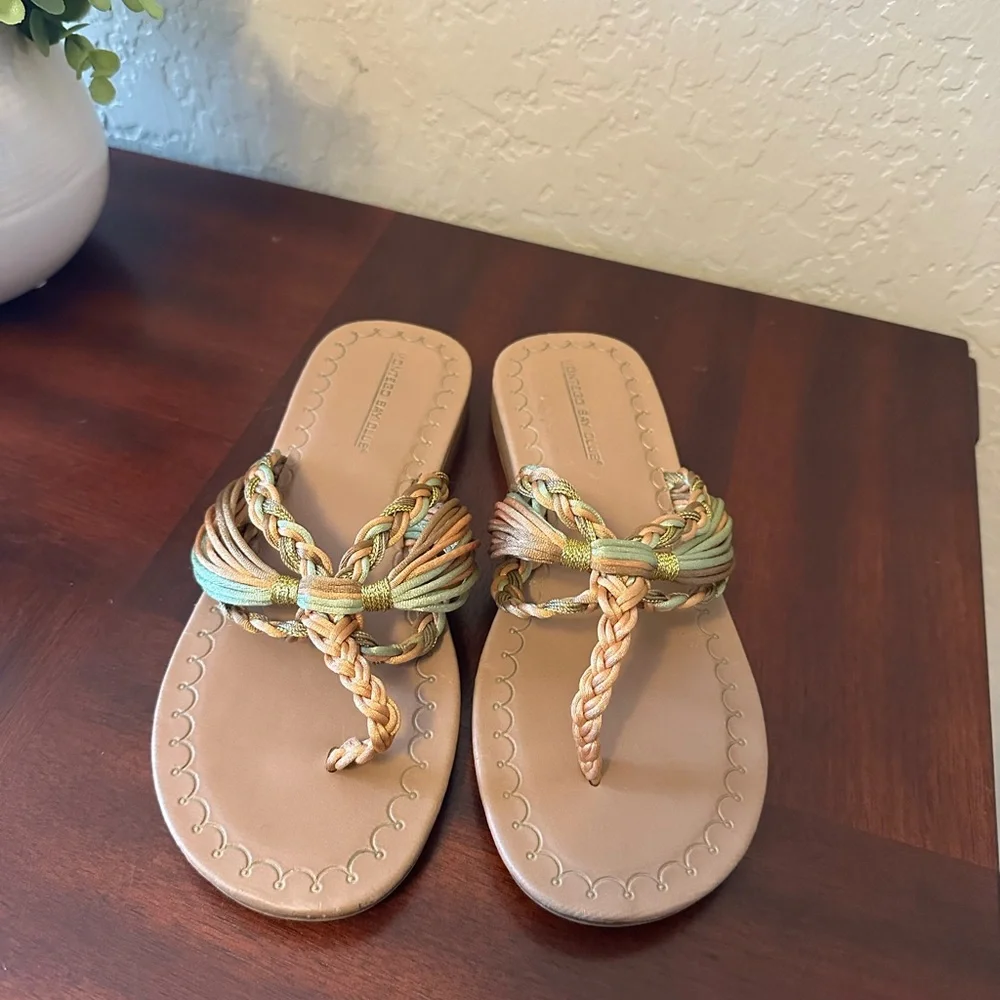 Montego Bay Club Tan and Green Sandals with Elegant Design - Picture 3 of 7